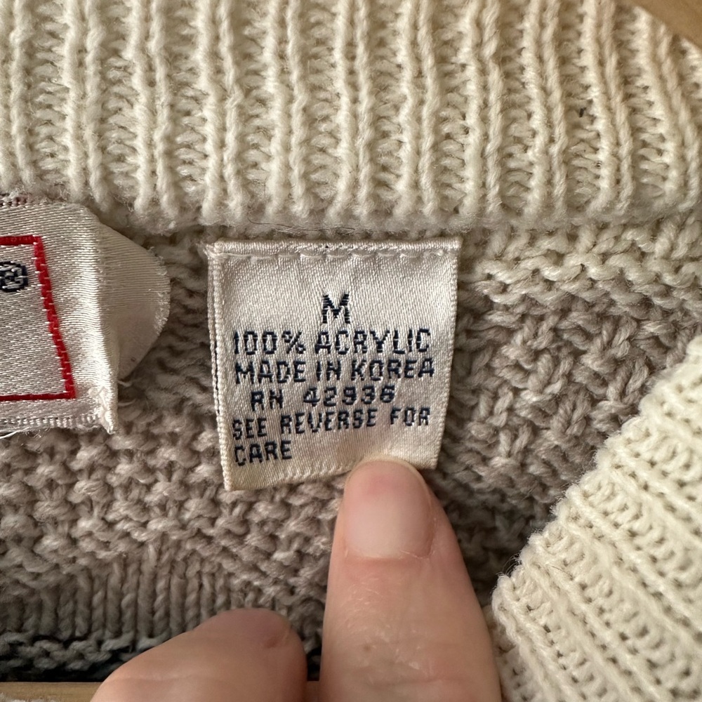 Vintage Grandpa striped Crew Neck Sweater - Picture 4 of 7